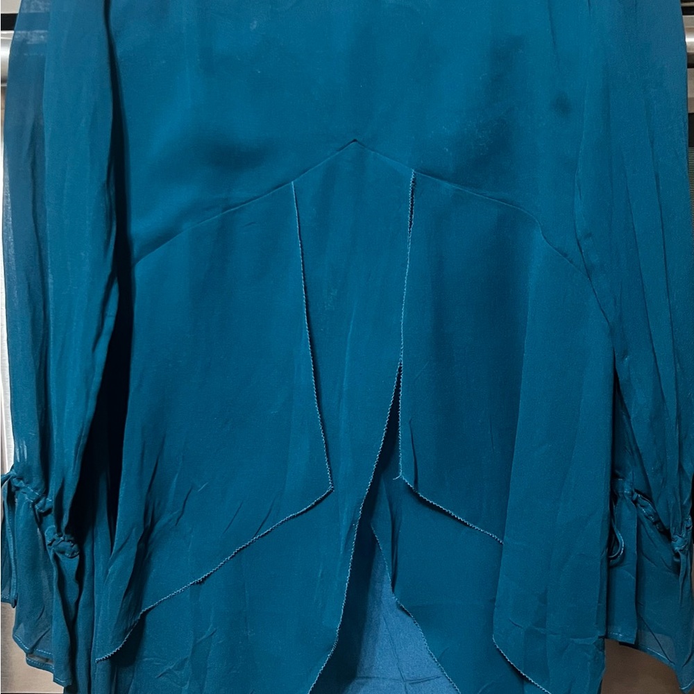 Teal Long Sleeve Blouse